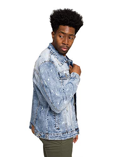Image of VICTORIOUS Men's Distressed Denim Jacket