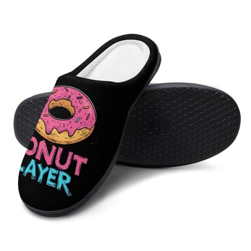 Snack Donut Women's Cotton Slippers Indoor Outdoor Slip-on Warm House Shoes with Anti-Skid Rubber Sole3