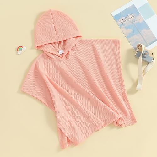 MAINESAKA Toalha de praia infantil com capuz para meninos e meninas, roupão de banho, cor sólida, wa