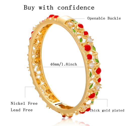 Image of Ethlyn Gifts for little girls Gold Plated Colorful Openable Kids Baby Girls Bangles Bracelets Birthday Gifts for 2years 4 years 5 years old girls