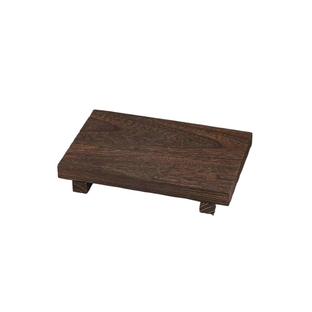LIANXIBAG Wooden Vanity Hands Soap Scented Candle Storage Holder Tray Wood Pedestal Stand Home Decor