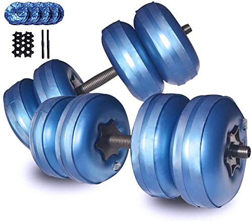 maxmartt Dumbbell Adjustable Dumbbell Water-Filled Barbells Eco-Friendly Fitness Equipment for Gym Indoor(8-10kg-blue)