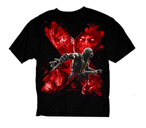 Gerlernt Mortal Kombat X Brush Stroke Montage Men's Black Shirt