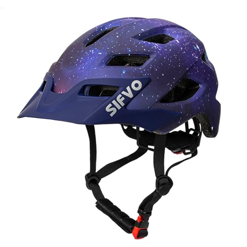 SIFVO Casco Bici Bambino con Visiera 50-57cm