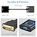DVI to VGA Cable Adapter DVI-D 24+1 & DVI-I 24+5 to VGA Male to Female Adapter 1080P Full HD DVI to VGA Cable for HDTV PC Host Laptop Monitor and Projector