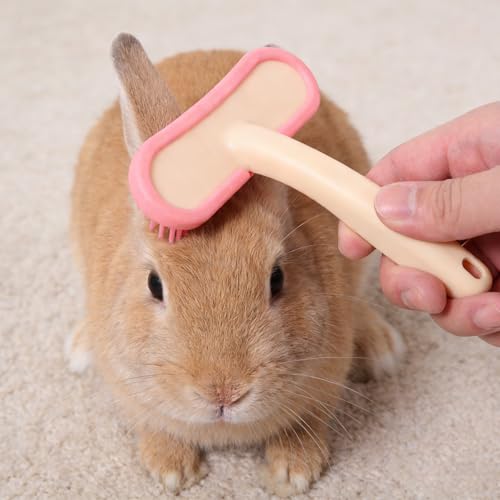 Artibetter Rabbit Grooming Brush for Bunny Silicone Bristles Pet Comb for Guinea Pigs Chinchilla Hair Removal Massage Tool Soft Brush for Small Animals Bath - Image 7