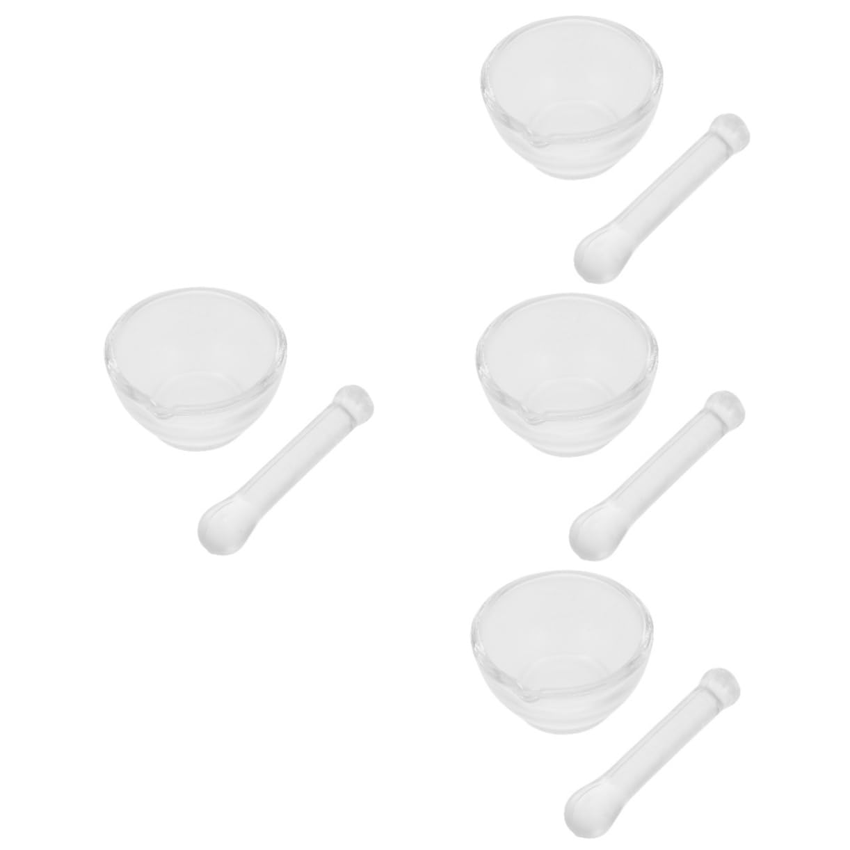 4sets Mortaio e Pestello Base Spessa Per e Laboratori Utensile Resistente e Stabile Per Macinare e