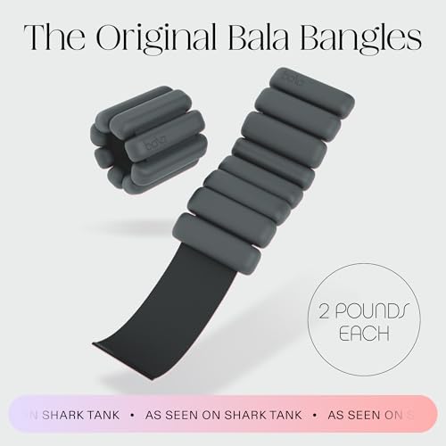 Bala Bangles Wrist & Ankle Weights for Women & Men - 2 lb Adjustable Weighted Bands - Soft Silicone Arm & Leg Weights for Pilates, Yoga, Walking, Barre, Home Workout & Strength Training Exercise by Bala - Image 2