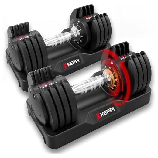 Keppi Adjustable Dumbbells Set-25lb Pair