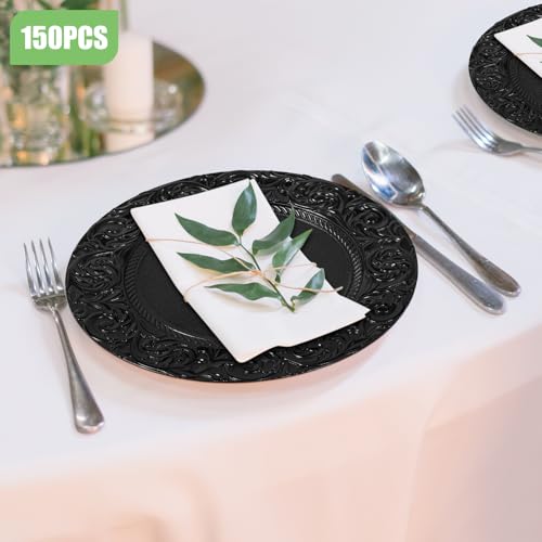 Set de 150 platos cargadores redondos de 13 pulgadas miniatura 2