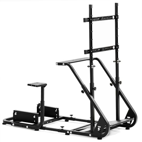 Anman Gaming Simulator Cockpit with Monitor Stand,Not included Wheel Shifter Pedal Seat