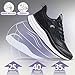 Women's Orthopedic Tennis Shoes: Comfort Plantar Fasciitis Foot Pain Relief Arch Support Orthotic Trail Sneakers, Outdoor Neuropathy Training Fashion Walking Shoes Black Size 8.5