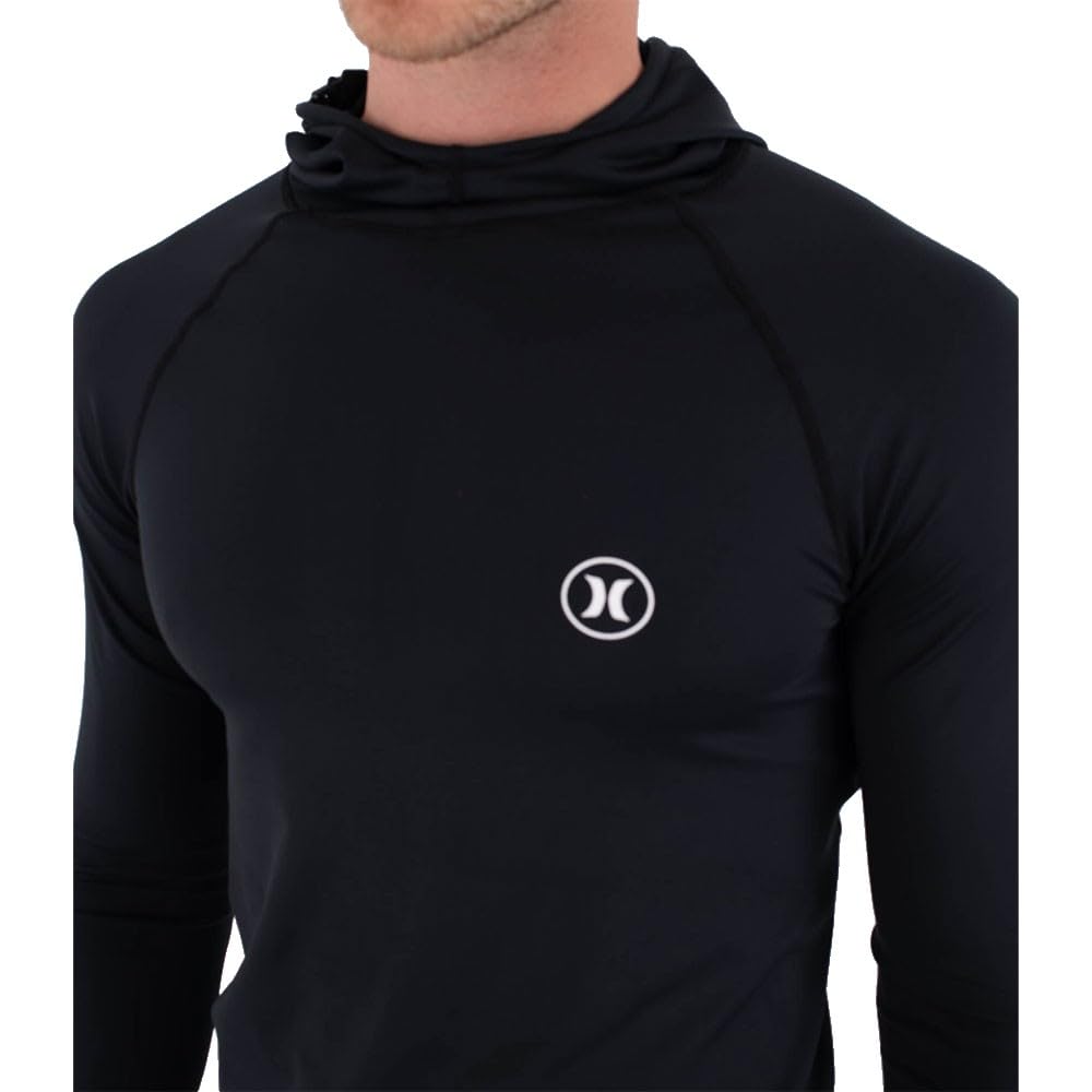Hurley Men's Long-Sleeved Surf Lycra - Icon Hooded T-Shirt Uomo