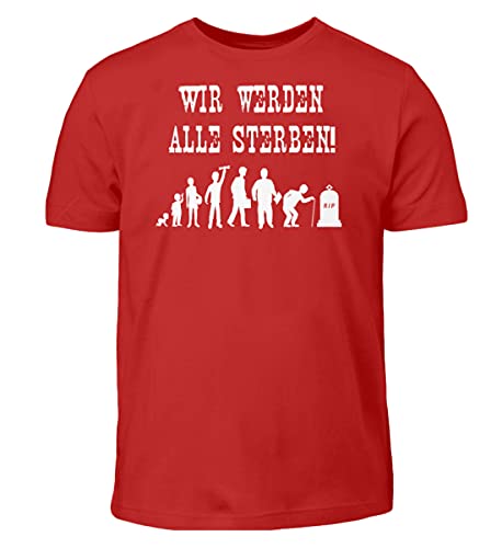 T-Shirt Enfant Rouge Anti Irritation Taille 98-104 cm Confortable