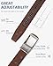 BOSTANTEN Mens Belt Leather Ratchet 1 3/8'' Belt For Men Gift Dress and Casual with Adjustable Buckle, Trim to Fit