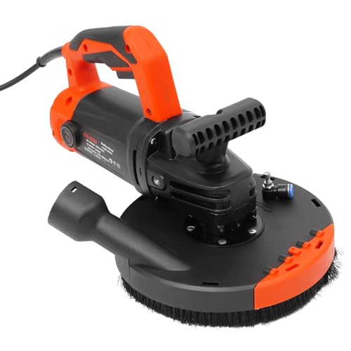 Ponceuse à béton 180 mm Fraise de rénovation Fraise à béton 5000 W avec réglage de la vitesse et capot d'aspiration Kit avec mallette Catégorie 2200-4800 tr/min