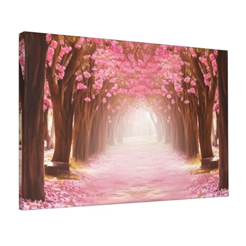 Toile murale fleur rose YoupO 30x45 cm pour decoration de salon