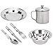Xolsurg Stainless Steel Portable Outdoor Tableware Set Cookware Camping Picnic Hiking