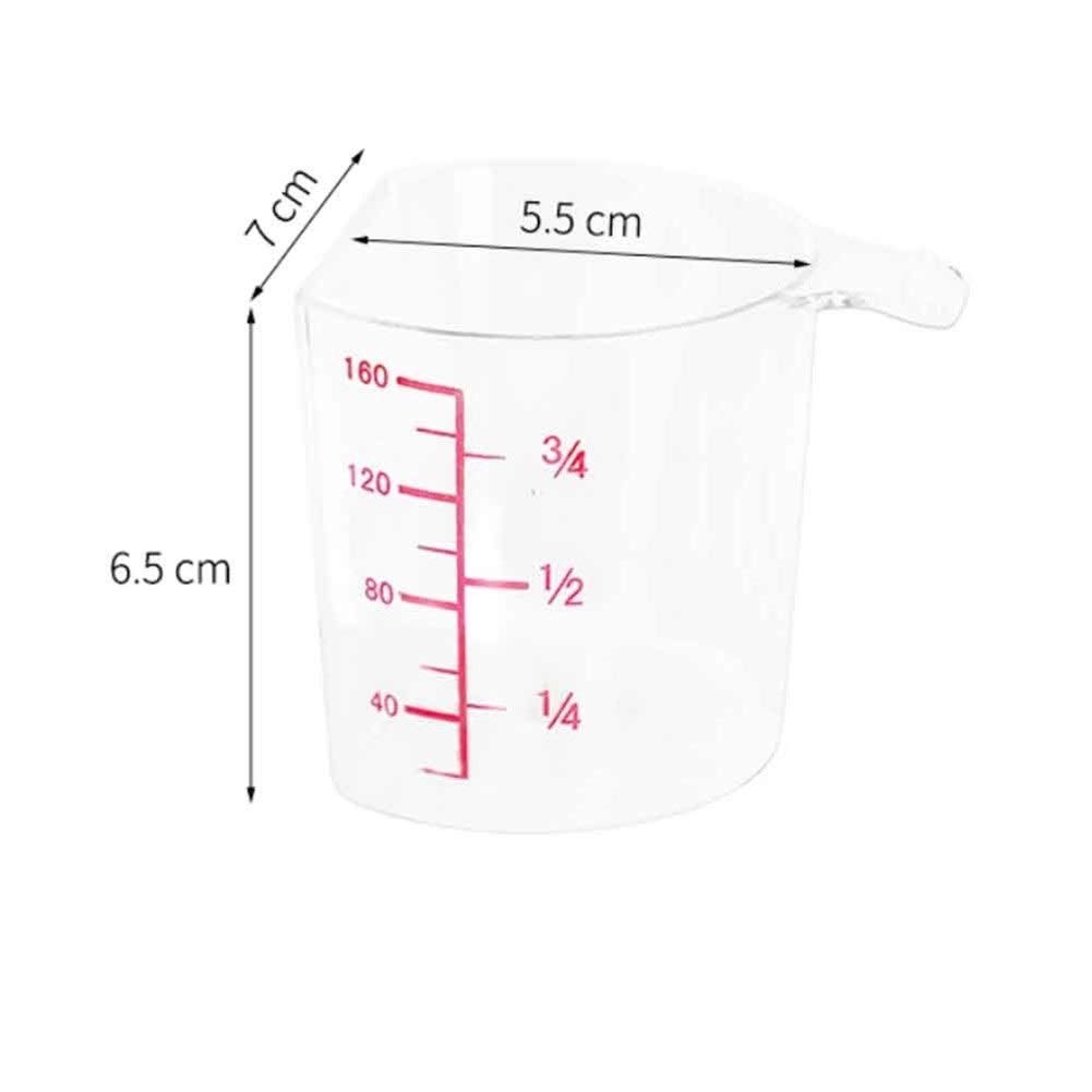Autocollant Mural Tasse à mesurer-Tool, Cuiseur à Riz Universel, Tasse à mesurer en Plastique, 160 ML avec poignée à Trois échelles (Couleur : 1) (1)