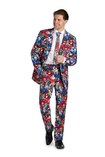 Opposuits Traje de DC Comics Heroes para hombre, Batman, Wonder Woman, traje de fiesta de Superman, incluye blazer, pantalones y corbata, DC Heroes, 48 cm