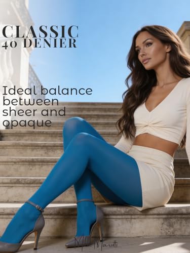 Image of Mila Marutti Women's Tights Semi Opaque Stockings for Women | Semi Sheer Pantyhose Nylons | Made in EU