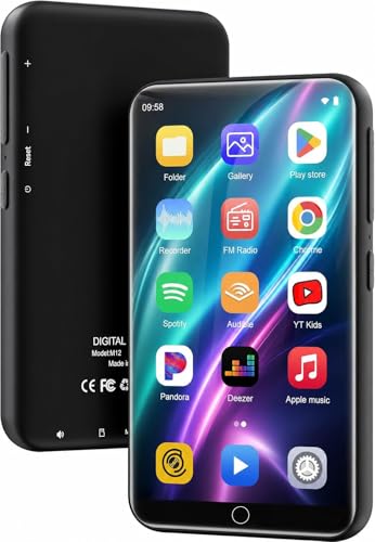 ZAQE 144GB MP3 Player with Bluetooth and WiFi, 4' Full Color Touch Screen MP4 Music Player with Spotify,Pandora,YouTube, Android MP4 Music Player for Kids up to 1TB