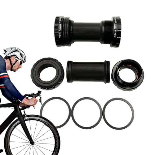 Samuliy Soportes inferiores de bicicleta, rodamiento sellado de movimiento central, pieza de biela roscada con rodamiento externo de bicicleta, soportes inferiores para bicicletas plegables de