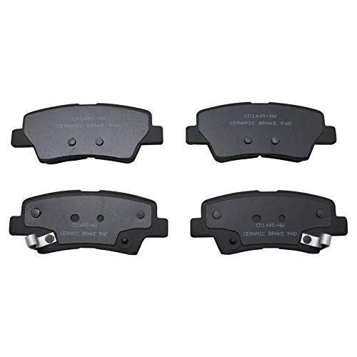 Image of TRQ Rear Brake Pad & Rotor Kit Ceramic Compatible with 2012-2017 Kia Rio