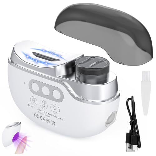 Coupe-Ongles Électrique 3 en 1, Coupe-Ongles Automatique à 3 Vitesses avec Polissage Lumière LED, Rechargeable USB, Convient aux Bébés, aux Personnes...
