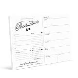 Bliss Collections Agenda hebdomadaire productif AF Agenda de bureau Carnet de notes Traqueur d'habitude, Feuilles détachables non datées, Organisateur, Tracker de productivité