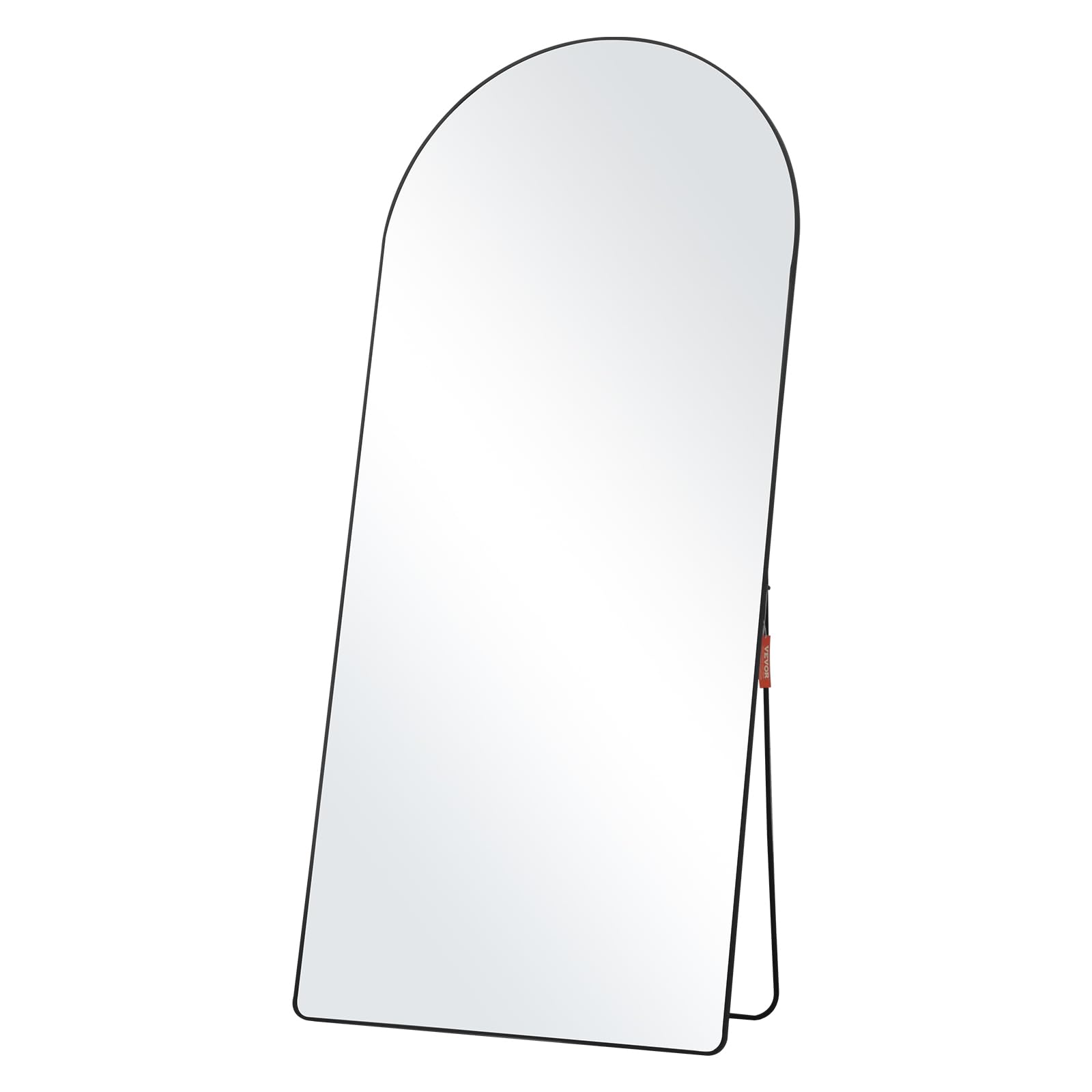 VEVOR Specchio ad Arco a Figura Intera 1800 x 810 mm Grande Specchio da Terra Appeso a Parete con Supporto Telaio in Lega di Alluminio, Specchio da Toeletta a Corpo Intero per Camera da Letto, Nero