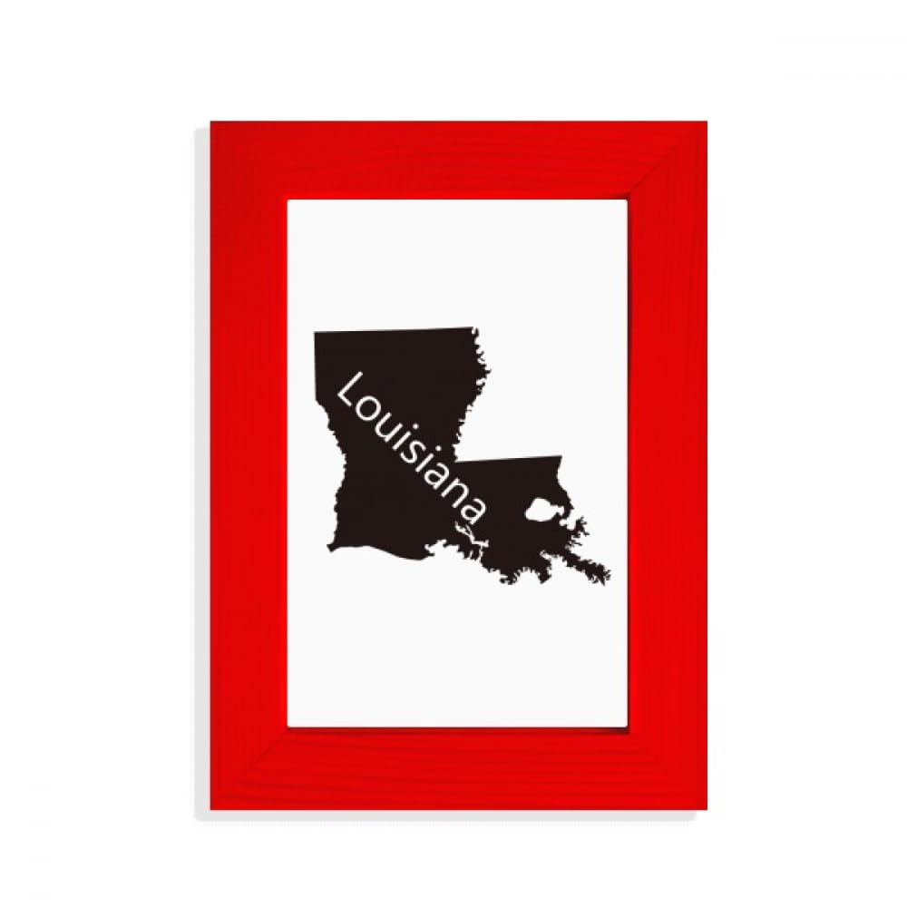 Cadre photo rouge de la Louisiane et carte d'Amérique, cadeau idéal