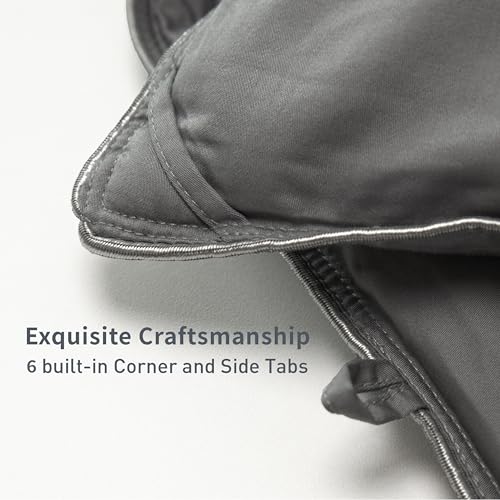 sunflower Twin Comforter Steel Gray Lightweight Down Alternative Filling Cotton Shell Bedding Twin XL Comforter Blanket for Dorm Hot Sleepers with Corner Tabs Soft Breathable Machine Washable