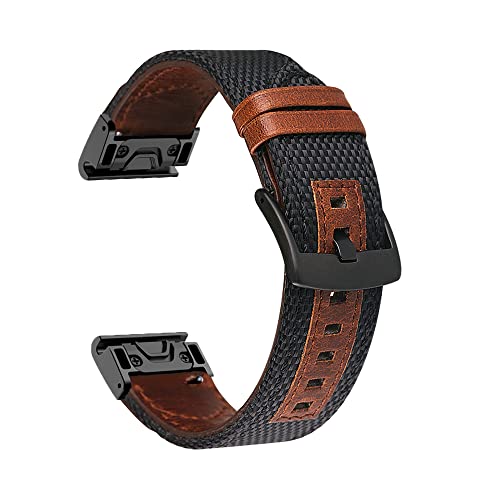 Correa de reloj de piel auténtica de 22 mm para vestir tu Garmin Fenix 6 Pro a diario