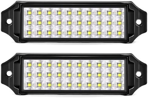 6 Inch Flush Mount LED Pod Lights + 6 Inch LED Truck Work Lights Bundle