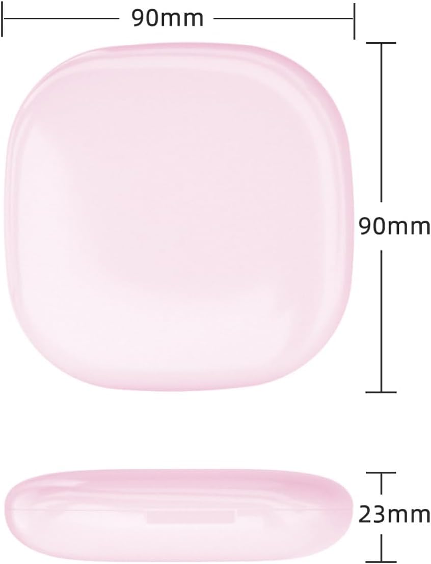 QUMOX Specchio Trucco 10X con Luce – Specchio da Viaggio Ricaricabile con LED, 3 Modalità di Luce, Touch Dimmerabile, USB-C – Rosa