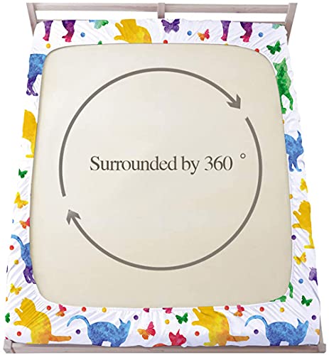 Mkikejoy Cartoon Cat Sheets Full Size Watercolor Animals Butterfly Cat Fitted Sheet And Pillowcase (No Flat Sheet) Cats Kittens Sheet Set Kids Boys Girls Teens #TOP3