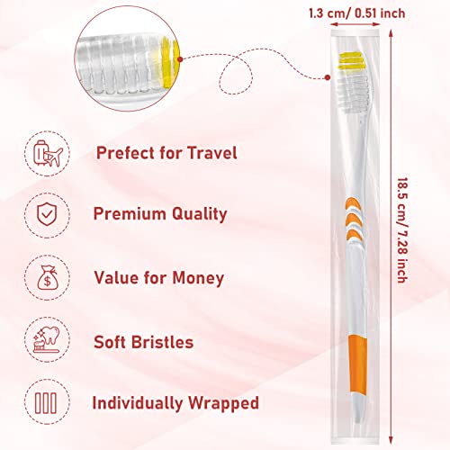 Bulk Individually Wrapped Toothbrushes Manual Disposable Travel Toothbrushes Medium Soft Bristle Toothbrush For Hotel, Guest, Adults, Kids, Multi Color (1000 Pieces) #TOP2