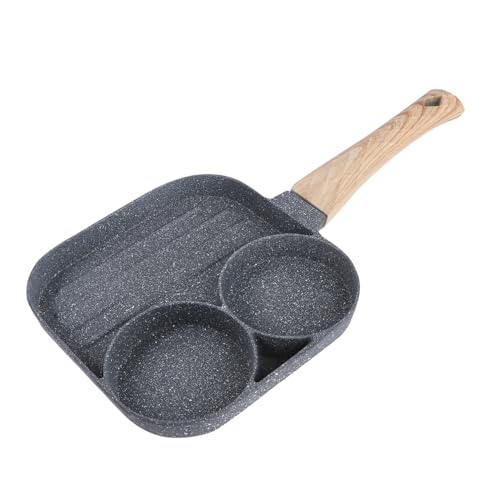 STOBAZA Pot Non Stick Frying Pans Bread Maker Pan Circle Egg Cooker Sandwich Griller Wok Griddle Pan Mini Eggs Non Stick Cookware Non Stick Griddle Pan Bacon Cooking Pan Aluminum Alloy