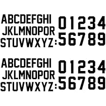 72 Pieces 2 Inch Iron On Letters and Iron on Numbers Heat Transfer Letters Paper for Sport Jersyes T Shirts Team NameBlack