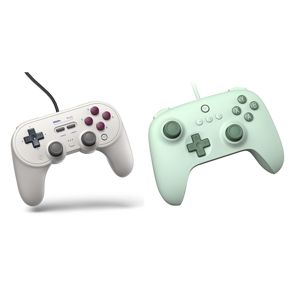 8BitDo Pro 2 Wired Controller for Switch, Windows, Steam Deck & Raspberry Pi (Gray Edition)