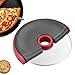 RONGYI nóż do pizzy, antypoślizgowy, łatwy do usunięcia, okrągły wałek, nóż do pizzy, do kuchni, restauracji, na piknik, do hotelu, pizzy (czerwony)