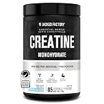 Jacked Factory Creatine Monohydrate Powder 425g - Canadian-Owned Informed Choice Certified Supplement for Increased Muscle Mass*, Improved Strength Power & Performance** - 85 Servings, Blue Raspberry