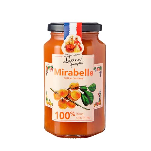 Georgelin | Marmellata Prugne Mirabelle 100% Zucchero Frutta | Marmellata Prugne Cotta in Calderone Rame - 1 x 300 Gr | Preparati Crostate Cucina