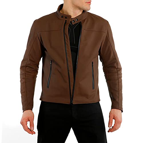Dainese Mike 2 veste en cuir de moto marron 50 avec protections homologuées pour motard