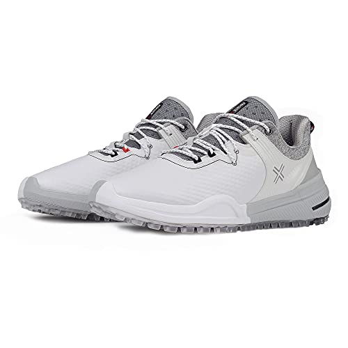 X 001 40001-100 White/Gray Men Spikeless Golf Shoes