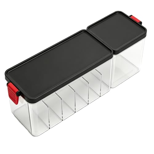 Caja organizadora de cables PUSOKEI con tapa para proteger tus cargadores del polvo