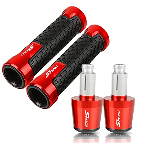 Poignée de guidon moto 22mm antidérapante avec embouts pour Honda SH 300i