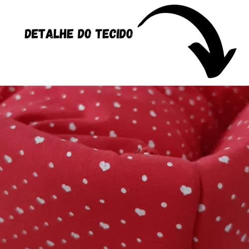Cama Pet 2x1 Casinha Cabana Toca Iglu Cães Gato Coração