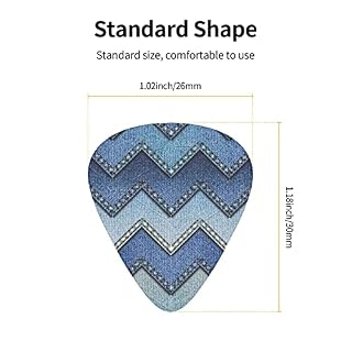 Pack de 12 médiators en denim bleu dégradé pour guitare électrique Guitare acoustique Diverses guitares - Les Beatles, Paul McCartney, John Lennon, RIngo Starr, George Harrison Pack de 12 médiators en denim bleu dégradé pour guitare électrique Guitare acoustique Diverses guitares – Image 3